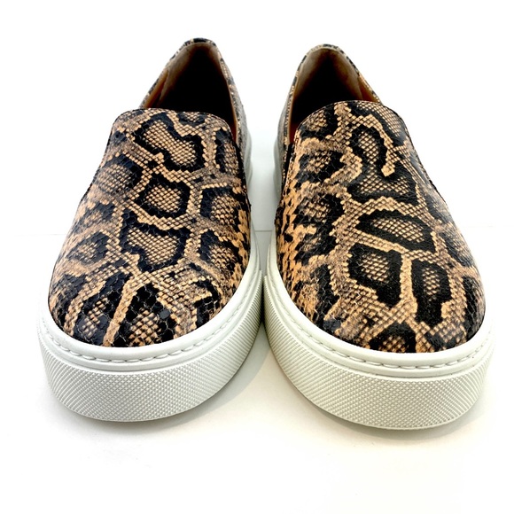 Aquatalia Onida Snake Print Leather Slip-on Sneakers size 11 - Picture 3 of 6